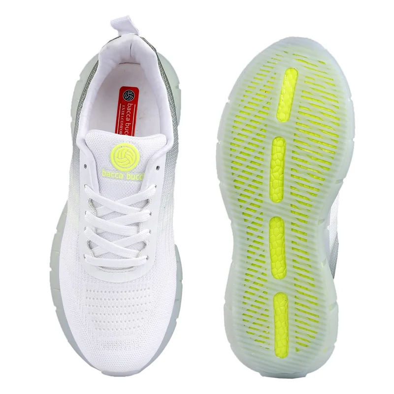 Bacca Bucci White Green Champion Lightweight Shoes for Energetic Run for Men | Best Price UAE